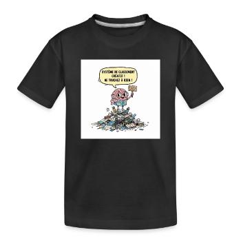 Kreatives Chaos-Gehirn - Kinder Premium Bio T-Shirt - Schwarz - Vorne