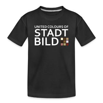 Townscape - Kids' Premium Organic T-Shirt - black - Front