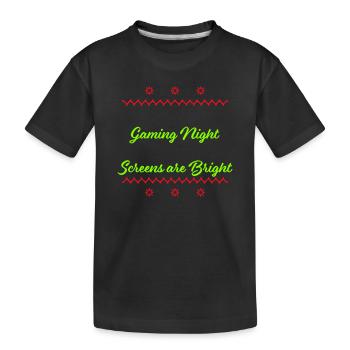 Nuit silencieuse Nuit de jeu Tous les écrans calmes Lumineux - T-shirt bio Premium Enfant - noir - Devant