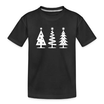 Christmas Trees - Kids' Premium Organic T-Shirt - black - Front
