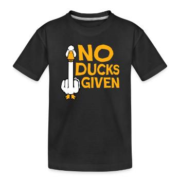 oie pas de canards donné majeur vilain canard cool - T-shirt bio Premium Enfant - noir - Devant