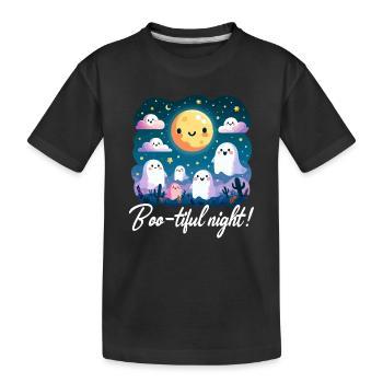 Entzückende Buh-Nacht der Geister - Kinder Premium Bio T-Shirt - Schwarz - Vorne