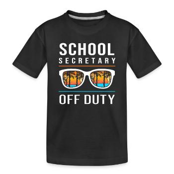 Secrétaire d’école Secrétaire d’école - T-shirt bio Premium Enfant - noir - Devant