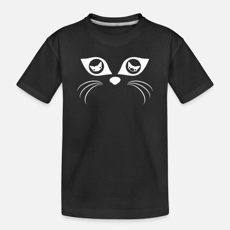 Yeux de chat (blancs) - T-shirt bio Premium Enfant - noir