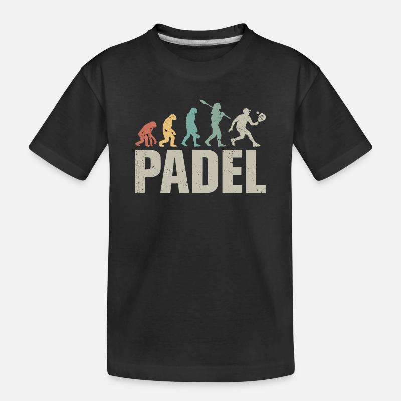 Fun Padel - Padel Evolution - Kids' Premium Organic T-Shirt - black