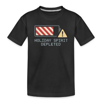 Vacances Gueule de bois Après Noël Humeur Nouvel An - T-shirt bio Premium Enfant - noir - Devant