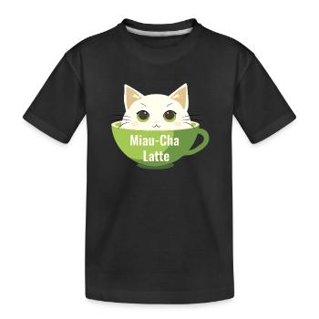 Meow-Cha Latte - T-shirt bio Premium Enfant - noir - Devant