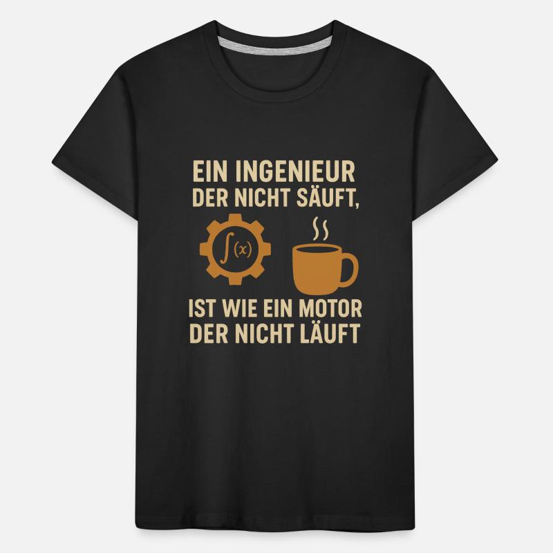 Ingénieur Humour Coffee Engine T-shirt bio Premium Enfant