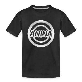 Anina als Geschenk - Kinder Premium Bio T-Shirt - Schwarz - Vorne