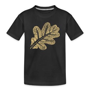 Feuille de chêne / Feuille de chêne - Nature Design - T-shirt bio Premium Enfant - noir - Devant