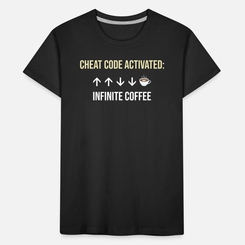 Infinite Coffee Active Cheat Code Kids' Premium Organic T-Shirt