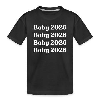 Baby 2026 - Kids' Premium Organic T-Shirt - black - Front