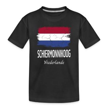 Schiermonnikoog - Kinder Premium Bio T-Shirt - Schwarz - Vorne