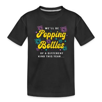 Gender Reveal New Year - Kids' Premium Organic T-Shirt - black - Front