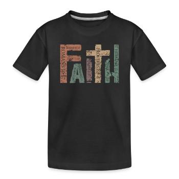 Service d’adoration des croyants catholiques chrétiens de Jésus - T-shirt bio Premium Enfant - noir - Devant