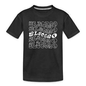 Musique électro Spirale Typographie - T-shirt bio Premium Enfant - noir - Devant