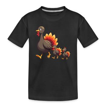 Thanksgiving Truthahn Baby - Kinder Premium Bio T-Shirt - Schwarz - Vorne