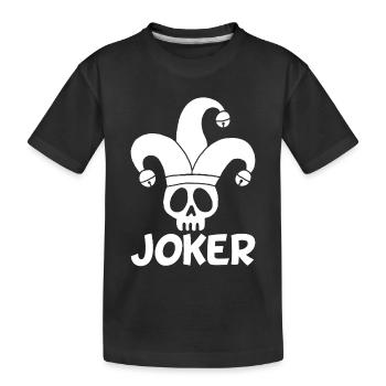 Crâne de joker blanc - T-shirt bio Premium Enfant - noir - Devant