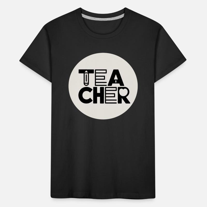 Conception de l’enseignant avec typographie au crayon T-shirt bio Premium Enfant