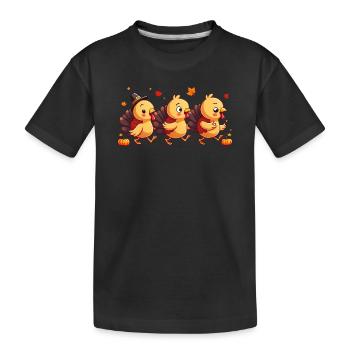 Thanksgiving Truthahn Baby - Kinder Premium Bio T-Shirt - Schwarz - Vorne