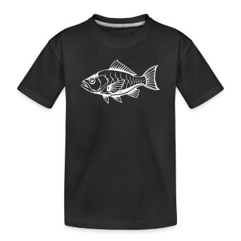 Fish Fish T-shirt Gift Angler - Kids' Premium Organic T-Shirt - black - Front
