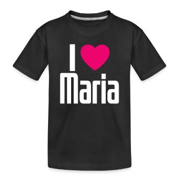 J’aime Maria Coeur rose J’aime Maria - T-shirt bio Premium Enfant - noir - Devant