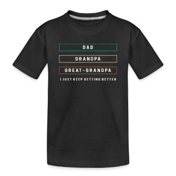 Opa Enkel Enkelkind Opi Großvater - Kinder Premium Bio T-Shirt - Schwarz - Vorne