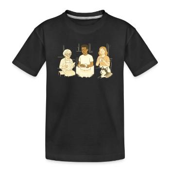 Everyday family life - Kids' Premium Organic T-Shirt - black - Front