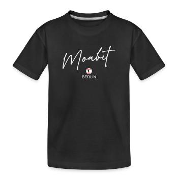 Moabit - Berlin Flag - Berlin Bear - Kids' Premium Organic T-Shirt - black - Front