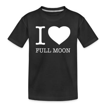 J’adore Pleine lune Vollmond - T-shirt bio Premium Enfant - noir - Devant