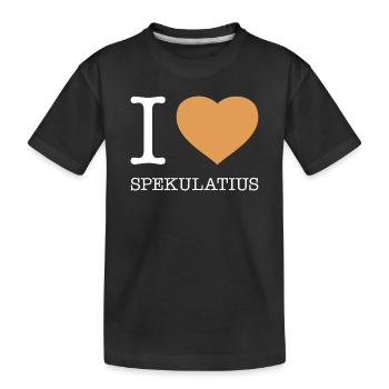 I love Spekulatius - Kinder Premium Bio T-Shirt - Schwarz - Vorne