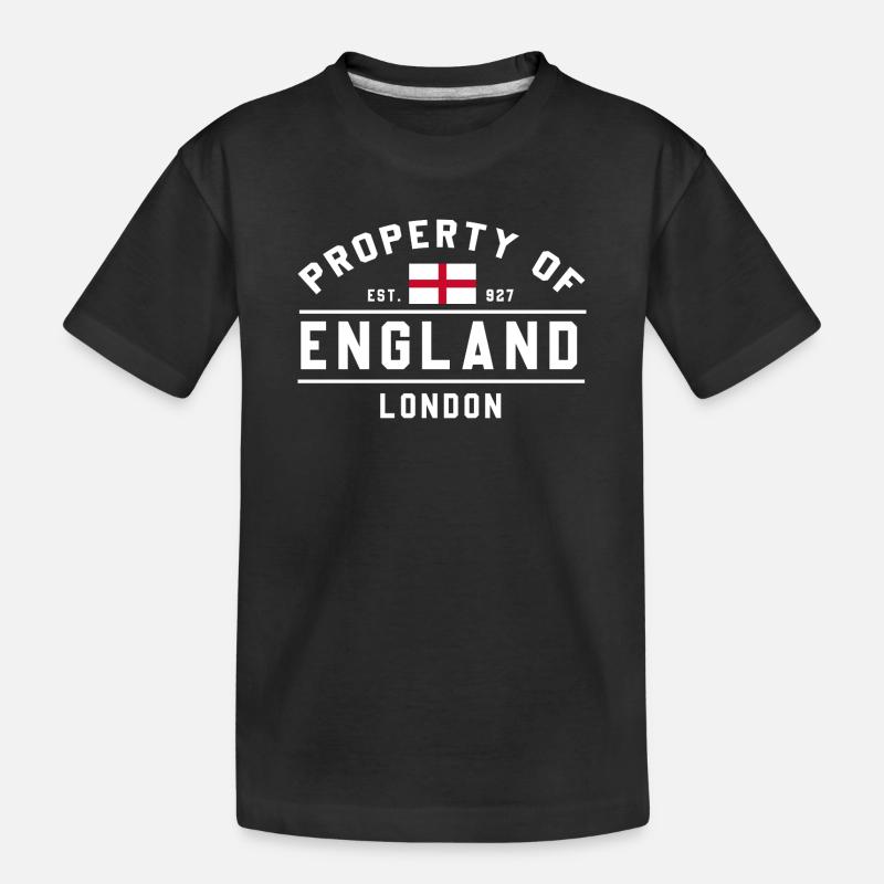 T-shirt emblème du drapeau de l’Angleterre - T-shirt bio Premium Enfant - noir