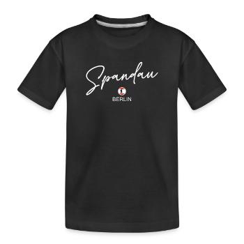 Spandau - Berlin Flag - Berlin Bear - Kids' Premium Organic T-Shirt - black - Front