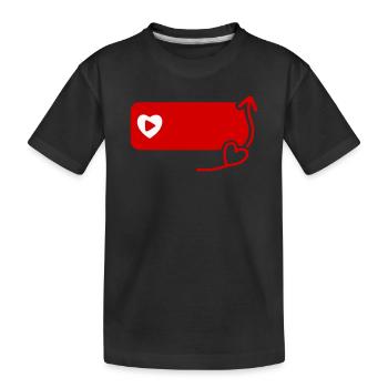 Schönes YouTube-inspiriertes flaches Symbol zum Abonnieren - Kinder Premium Bio T-Shirt - Schwarz - Vorne