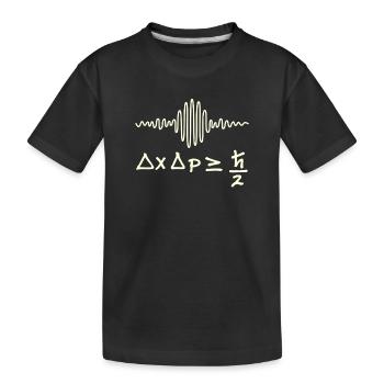 Quantenwellen und Unsicherheit - Kinder Premium Bio T-Shirt - Schwarz - Vorne