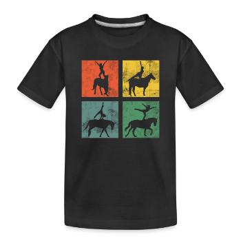 Voltige, équitation, équitation, gymnastique - T-shirt bio Premium Enfant - noir - Devant