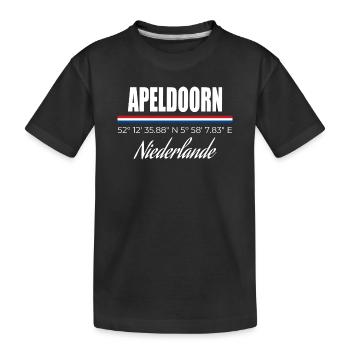 Apeldoorn - Kinder Premium Bio T-Shirt - Schwarz - Vorne