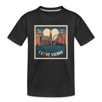 Cathédrale Saint-Étienne de l’amour de Vienne - T-shirt bio Premium Enfant - noir - Devant