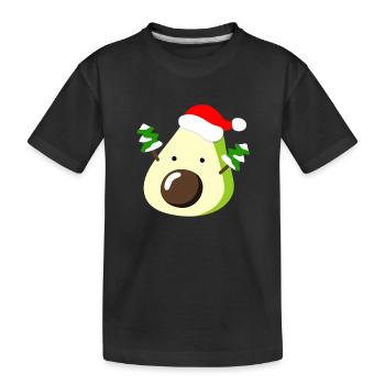 Avocat – Noël - T-shirt bio Premium Enfant - noir - Devant