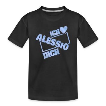 Alessio en couple - T-shirt bio Premium Enfant - noir - Devant