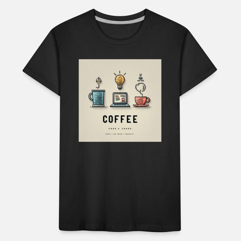 Coffee Code Design Kids' Premium Organic T-Shirt