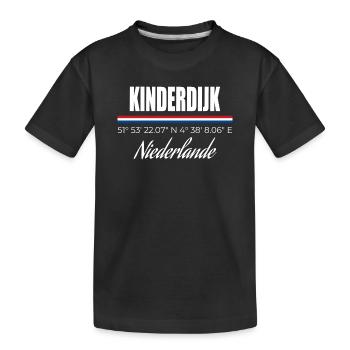 Kinderdijk - Kinder Premium Bio T-Shirt - Schwarz - Vorne