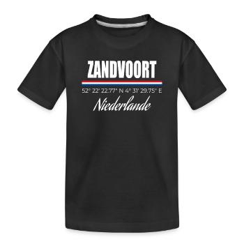 Zandvoort - Kinder Premium Bio T-Shirt - Schwarz - Vorne