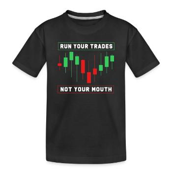 Finanzen Aktien Geld Trading Bitcoin Kapital - Kinder Premium Bio T-Shirt - Schwarz - Vorne