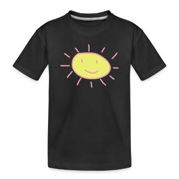 Sun Summer Joy – Holiday Sunbeam Design - Kids' Premium Organic T-Shirt - black - Front