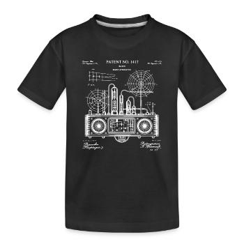 Circuit Boombox Retro Blueprint - T-shirt bio Premium Enfant - noir - Devant