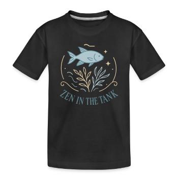 Le zen dans l’aquarium - T-shirt bio Premium Enfant - noir - Devant