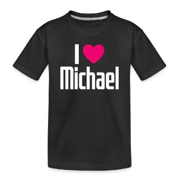 J’aime Michael Pink Heart J’aime Michael - T-shirt bio Premium Enfant - noir - Devant