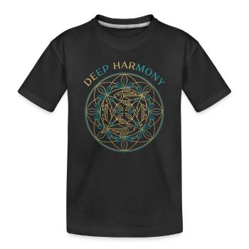 Mandala de l’harmonie profonde - T-shirt bio Premium Enfant - noir - Devant