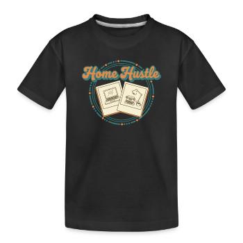 Accueil Hustle Rétro - T-shirt bio Premium Enfant - noir - Devant